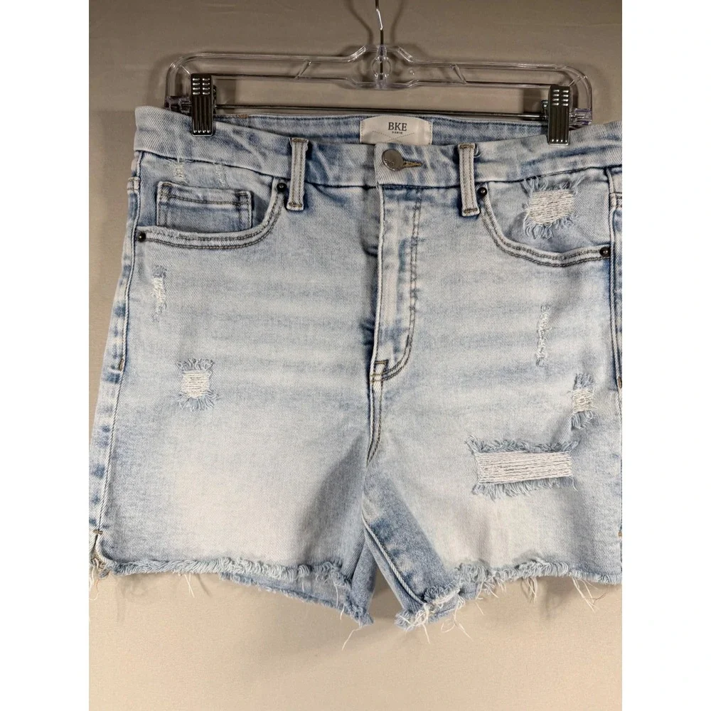 BKE Light Wash Distressed Denim Shorts - Women's